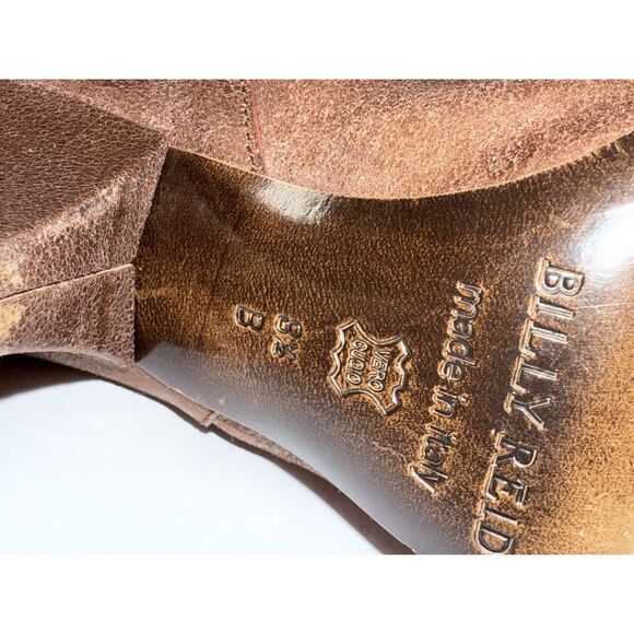 Billy Reid Womens Leather Ankle Boot Metallic Bronze Booties Zip Cone Heel 8.5 B - Picture 14 of 16